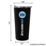 Rico Industries NHL Hockey Utah Hockey Club 18oz Soft Touch, Easy Grip Tumbler