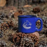 Rico Industries NHL Hockey Vancouver Canucks Royal Speckle 12oz Laser Engraved Campfire Mug