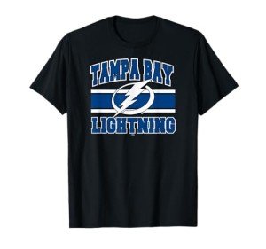 Tampa Bay Lightning Stripe Black Officially Licensed T-Shirt