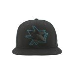ZHATS Standard NHL Officially Licensed Adjustable Snapback Hat Flat Bill Z11 Black Element, One Size