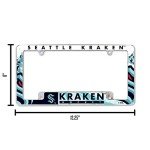 Rico Industries NHL Seattle Kraken All Over Chrome Frame ,6 x 12.25-inches