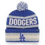 '47 MLB Unisex-Adult Primary Logo Bering Cuffed Knit Pom Beanie Hat (Los Angeles Dodgers), Multi