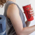 Rico Industries NHL Hockey Ottawa Senators 18oz Soft Touch, Easy Grip Tumbler