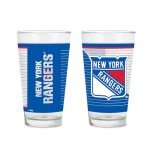 Rico Industries NHL Hockey New York Rangers 16 oz Pint Glasses with Digitally Printed Logo, Set of 2 Classic Drinking Glasses, for Fans, Dishwasher Safe