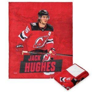 Northwest NHL New Jersey Devils Silk Touch Throw Blanket, 50" x 60", Jack Hughes