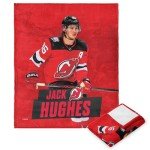 Northwest NHL New Jersey Devils Silk Touch Throw Blanket, 50" x 60", Jack Hughes