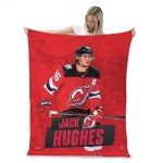 Northwest NHL New Jersey Devils Silk Touch Throw Blanket, 50" x 60", Jack Hughes