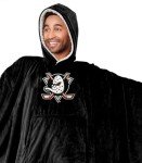 NHL New York Rangers Team Color Bloncho w/Logo Patch & Sherpa