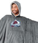 NHL New York Islanders Team Color Bloncho w/Logo Patch & Sherpa