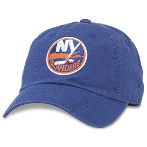 AMERICAN NEEDLE Blue Line NHL Team Dad Hat, New York Islanders, Royal (40742A-NYI-ROY)