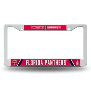 Rico Industries NHL Hockey Florida Panthers 2024 Stanley Cup Champions 12" x 6" Plastic Car Frame