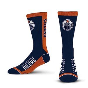 For Bare Feet NHL EDMONTON OILERS MVP Crew Sock Team Color Large