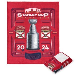 Northwest NHL Florida Panthers Stanley Cup Champions 2024 Silk Touch Throw Blanket, 50" x 60", Dynamic