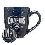 Rico Industries NHL Hockey Florida Panthers 2024 Stanley Cup Champs 16 oz Team Color Laser Engraved Speckled Ceramic Coffee Mug