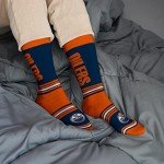 For Bare Feet NHL Edmonton Oilers Unisex Go Team Dress Sock Team Color OSFM