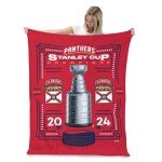 Northwest NHL Florida Panthers Stanley Cup Champions 2024 Silk Touch Throw Blanket, 50" x 60", Dynamic