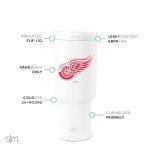 Simple Modern Officially Licensed NHL Detroit Red Wings 30 oz Tumbler with Flip Lid and Straws | Hockey Insulated Cup Stainless Steel | Gifts for Men Women | Trek Collection | Detroit Red Wings