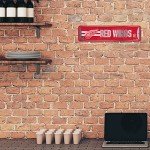 Rico Industries NHL Hockey Detroit Red Wings Metal Street Sign 4" x 15" Home Décor - Bedroom - Office - Man Cave,Silver