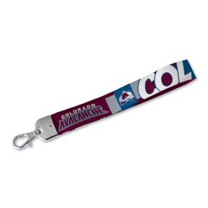 Rico Industries NHL Hockey Colorado Avalanche Standard Wrist Lanyard Key Chain, Cute Wristlet Strap Keychain Holder for Women Men Car Keys ID Badges Card Wallet Phone Camera