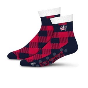For Bare Feet NHL COLUMBUS BLUE JACKETS Cozy Buff Plush Cabin Sock Team Color OSFM