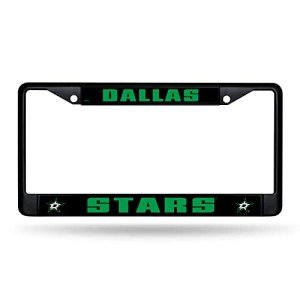 Rico Industries NHL Dallas Stars Black 12" x 6" Black Metal Car/Truck Frame Automobile Accessory