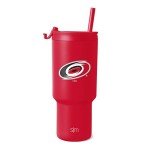 Simple Modern Officially Licensed NHL Carolina Hurricanes 30 oz Tumbler with Flip Lid and Straws | Hockey Insulated Cup Stainless Steel | Gifts for Men Women | Trek Collection | Carolina Hurricanes
