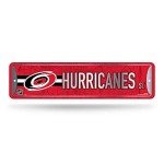 Rico Industries NHL Carolina Hurricanes Home Décor Metal Street Sign (4" x 15") - Great for Home, Office, Bedroom, & Man Cave - Made,Silver