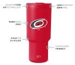 Simple Modern Officially Licensed NHL Carolina Hurricanes 30 oz Tumbler with Flip Lid and Straws | Hockey Insulated Cup Stainless Steel | Gifts for Men Women | Trek Collection | Carolina Hurricanes