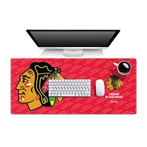 YouTheFan NHL Chicago Blackhawks Logo Series Desk Pad, Team Colors