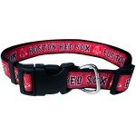 MLB Boston Red Sox Licensed PET COLLAR- Heavy-Duty, Strong, and Durable Dog Collar. Available in 29 Baseball Teams and 4 Sizes