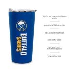 Rico Industries NHL Hockey Buffalo Sabres 18oz Soft Touch, Easy Grip Tumbler