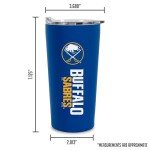Rico Industries NHL Hockey Buffalo Sabres 18oz Soft Touch, Easy Grip Tumbler