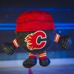 Bleacher Creatures Calgary Flames 8" NHL Kuricha Hockey Puck Sitting Plush - Soft Chibi Inspired Plush