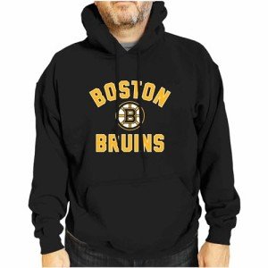 Wright & Ditson Adult NHL Gameday Hooded Sweatshirt - Officially Licensed - Fleece Hockey Pullover - Unisex Hoodie (Boston Bruins - Black, X-Large)