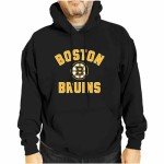 Wright & Ditson Adult NHL Gameday Hooded Sweatshirt - Officially Licensed - Fleece Hockey Pullover - Unisex Hoodie (Boston Bruins - Black, X-Large)