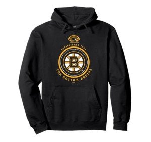 Boston Bruins Est 1924 Black Officially Licensed Pullover Hoodie