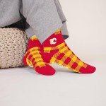 For Bare Feet NHL CALGARY FLAMES Cozy Buff Plush Cabin Sock Team Color OSFM