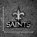 Rico Industries NFL New Orleans Saints Chrome Finished Auto Emblem 3D Sticker