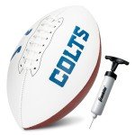 Franklin Sports NFL Indianapolis Colts Autograph Football - Official Size White Panel Souvenir Football for Autographs + Signatures - NFL Team Fan Shop Memorabilia Ball for Display
