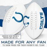 Franklin Sports NFL Indianapolis Colts Autograph Football - Official Size White Panel Souvenir Football for Autographs + Signatures - NFL Team Fan Shop Memorabilia Ball for Display