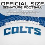 Franklin Sports NFL Indianapolis Colts Autograph Football - Official Size White Panel Souvenir Football for Autographs + Signatures - NFL Team Fan Shop Memorabilia Ball for Display