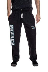 NHL Men's Premium Fleece Official Team Sweatpants (San Jose Sharks, Small)