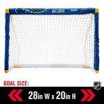 Franklin Sports Louis Blues Mini Hockey Set - Knee Hockey Goal, Ball, & 2 Hockey Stick Combo Set - Mini Goal Net - NHL Official Hockey Set , St. Louis Blues , 28" x 20" x 12"