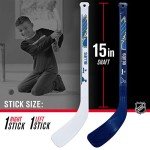 Franklin Sports Louis Blues Mini Hockey Set - Knee Hockey Goal, Ball, & 2 Hockey Stick Combo Set - Mini Goal Net - NHL Official Hockey Set , St. Louis Blues , 28" x 20" x 12"