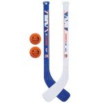 Franklin Sports New York Islanders NHL Mini Hockey Stick Set - NHL Team Knee Hockey Stick and Ball Set - Two Players - Great Toy for Kids