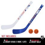 Franklin Sports New York Islanders NHL Mini Hockey Stick Set - NHL Team Knee Hockey Stick and Ball Set - Two Players - Great Toy for Kids