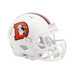 Riddell Denver Broncos NFL 2023 On Field Alternate Mini Speed Helmet (Snowcapped)