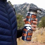 Rico Industries NFL Football Denver Broncos 22oz Stainless Steel Tumbler with Lid - Great For Coffee, Tea, Water or Cocktails