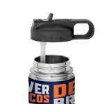 Rico Industries NFL Football Denver Broncos 22oz Stainless Steel Tumbler with Lid - Great For Coffee, Tea, Water or Cocktails