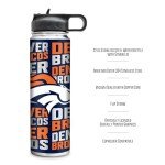 Rico Industries NFL Football Denver Broncos 22oz Stainless Steel Tumbler with Lid - Great For Coffee, Tea, Water or Cocktails